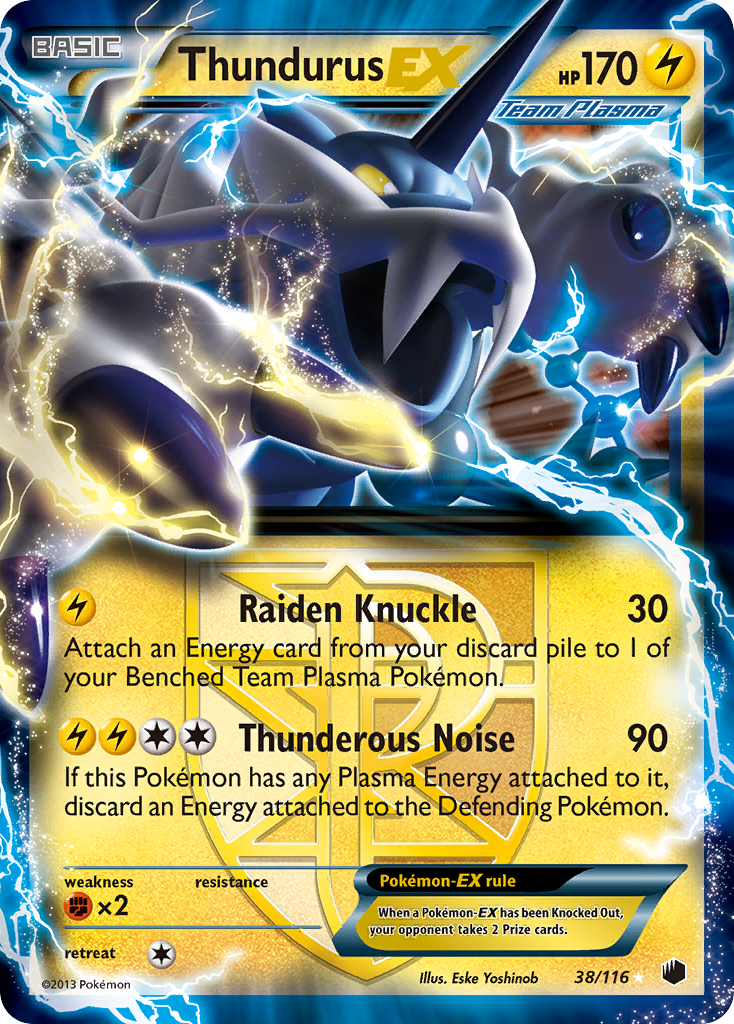 Thundurus EX (38/116) [Black & White: Plasma Freeze] | Game Haven TX