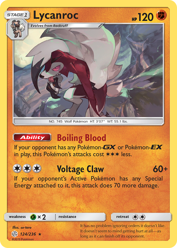 Lycanroc (124/236) [Sun & Moon: Cosmic Eclipse] | Game Haven TX