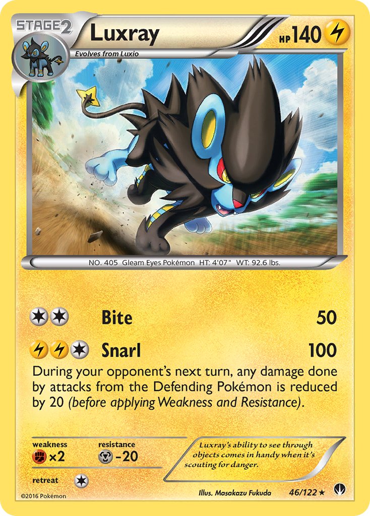Luxray (46/122) (Cracked Ice Holo) [XY: BREAKpoint] | Game Haven TX