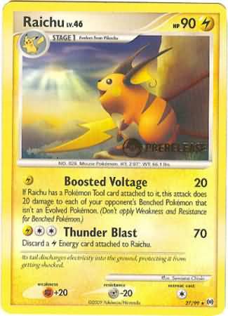 Raichu (27/99) (Prerelease Promo) [Nintendo: Black Star Promos] | Game Haven TX