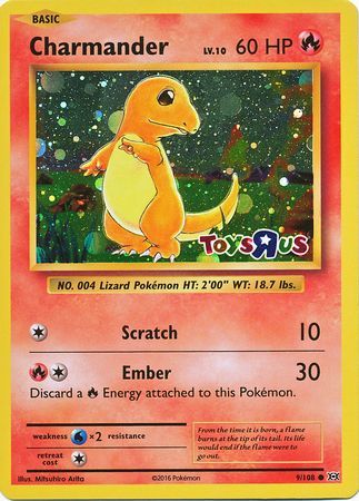 Charmander (9/108) (Toys R Us Promo) [XY: Evolutions] | Game Haven TX