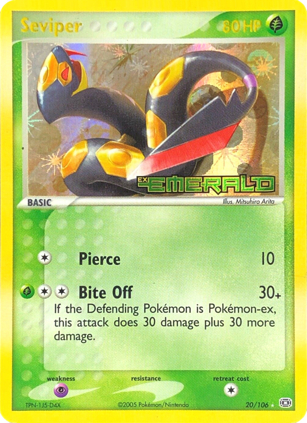 Seviper (20/106) (Stamped) [EX: Emerald] | Game Haven TX