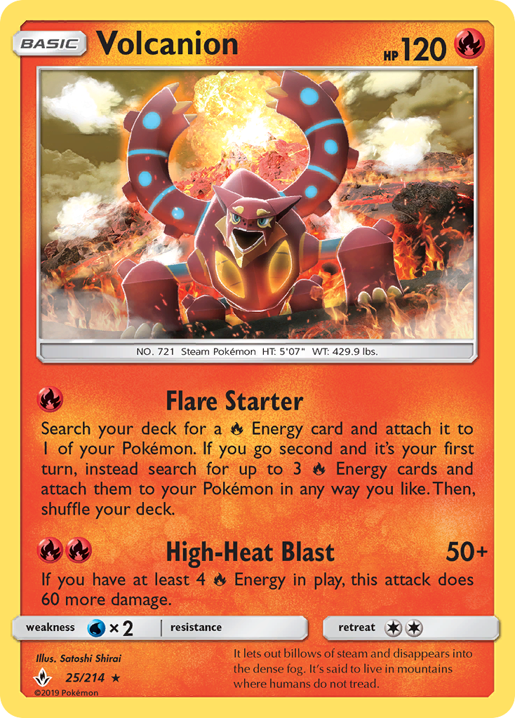 Volcanion (25/214) [Sun & Moon: Unbroken Bonds] | Game Haven TX