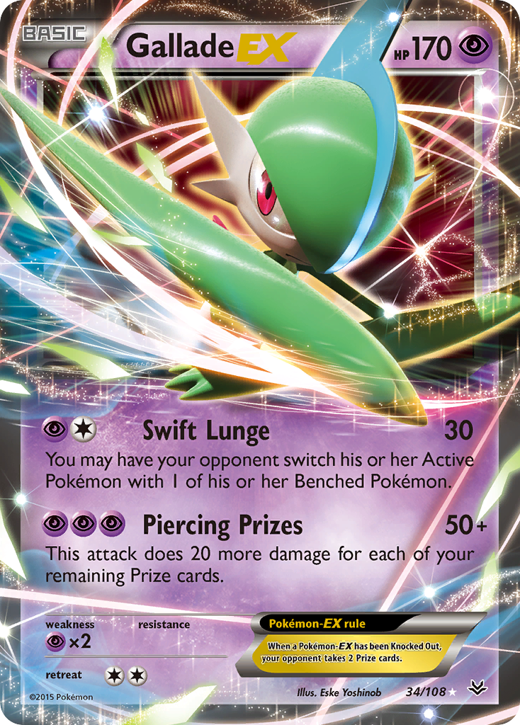 Gallade EX (34/108) [XY: Roaring Skies] | Game Haven TX