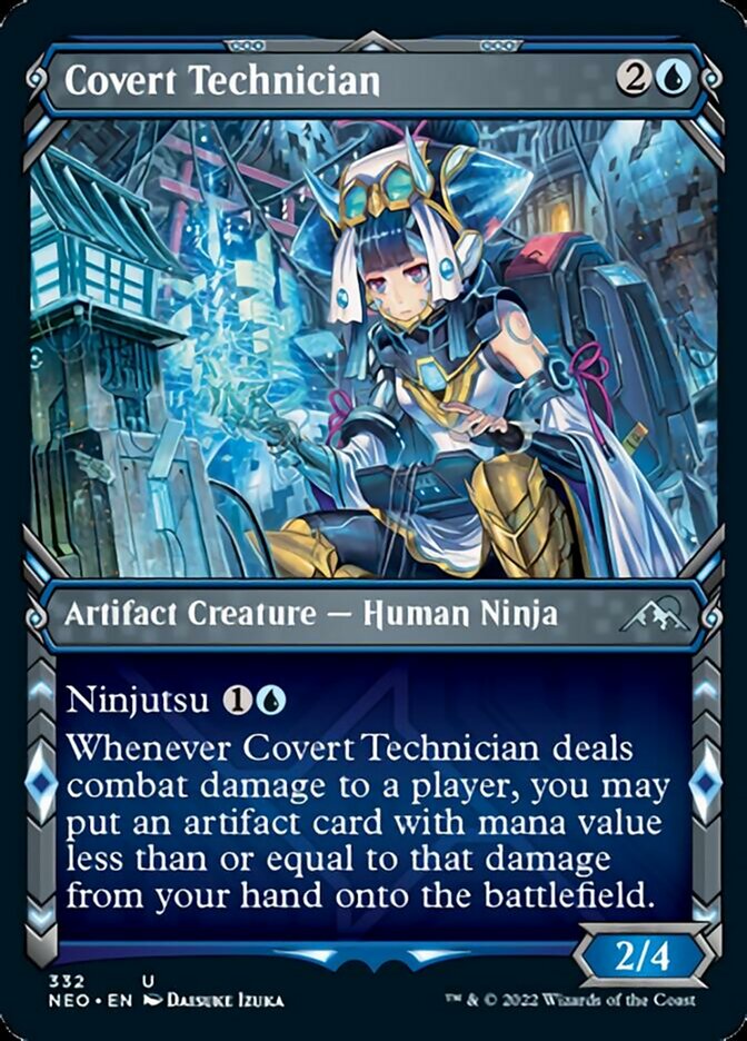 Covert Technician (Showcase Ninja) [Kamigawa: Neon Dynasty] | Game Haven TX