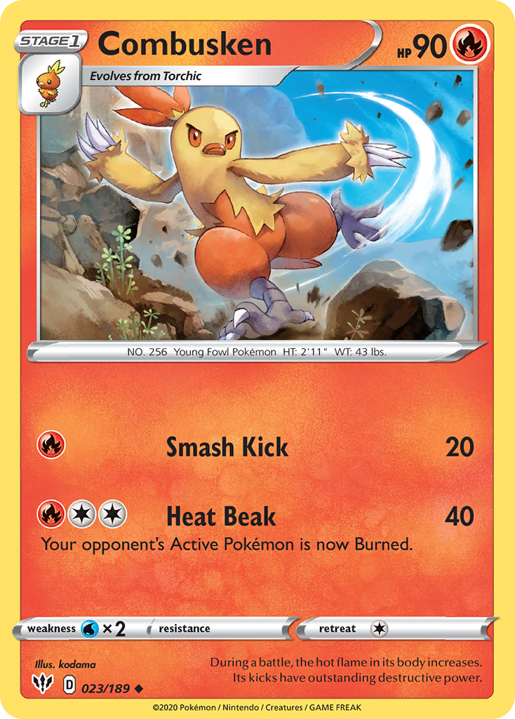 Combusken (023/189) [Sword & Shield: Darkness Ablaze] | Game Haven TX