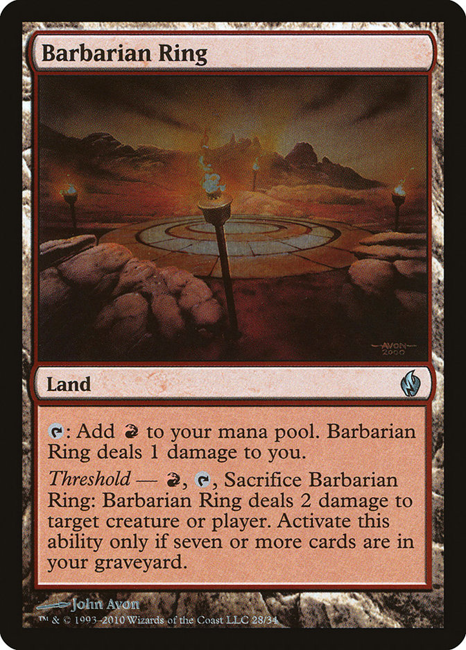 Barbarian Ring [Premium Deck Series: Fire and Lightning] | Game Haven TX