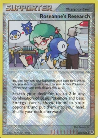 Roseanne's Research (125/132) (League Promos) [Diamond & Pearl: Secret Wonders] | Game Haven TX