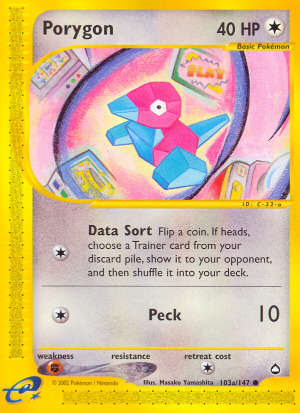 Porygon (103b/147) [Aquapolis] | Game Haven TX