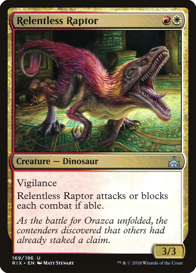 Relentless Raptor [Rivals of Ixalan] | Game Haven TX