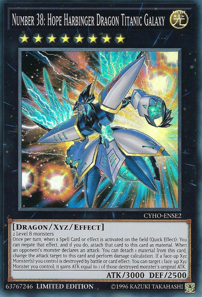 Number 38: Hope Harbinger Dragon Titanic Galaxy [CYHO-ENSE2] Super Rare | Game Haven TX