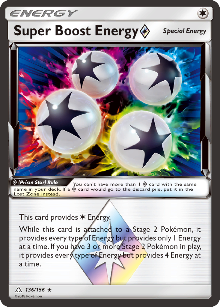 Super Boost Energy (136/156) (Prism Star) [Sun & Moon: Ultra Prism] | Game Haven TX