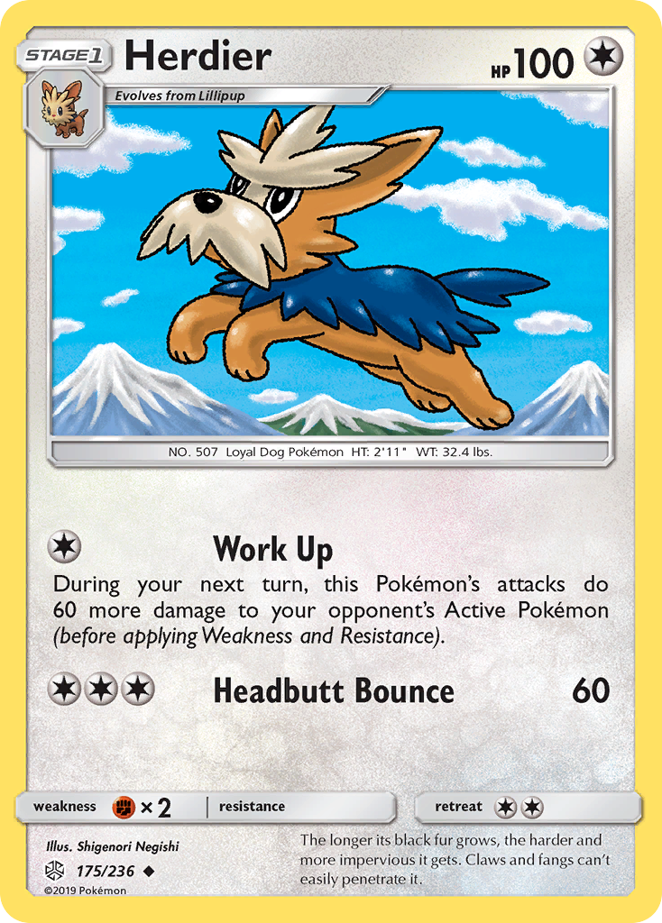 Herdier (175/236) [Sun & Moon: Cosmic Eclipse] | Game Haven TX
