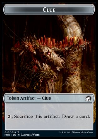 Clue // Ooze Double-sided Token [Innistrad: Midnight Hunt Tokens] | Game Haven TX