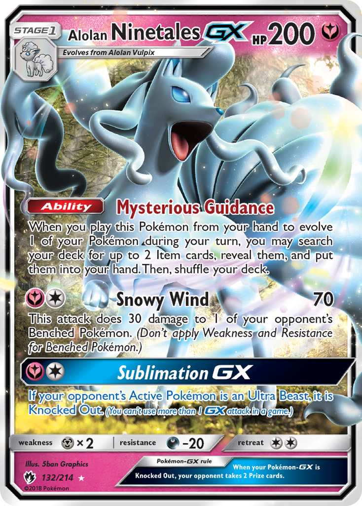 Alolan Ninetales GX (132/214) [Sun & Moon: Lost Thunder] | Game Haven TX