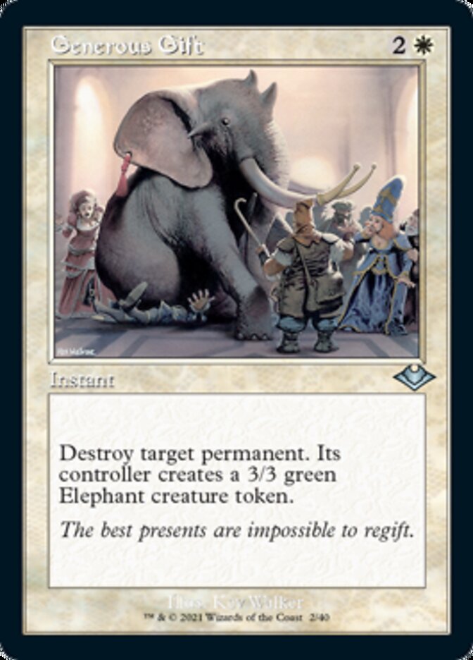 Generous Gift (Retro Etched Foil) [Modern Horizons 2] | Game Haven TX