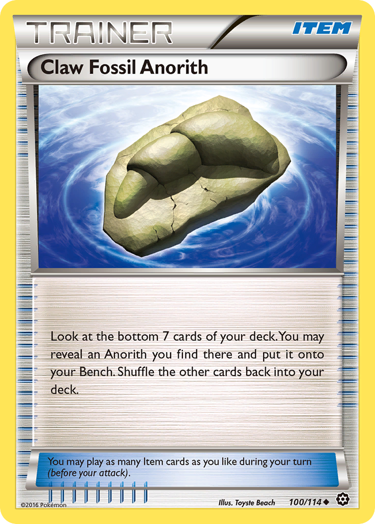 Claw Fossil Anorith (100/114) [XY: Steam Siege] | Game Haven TX