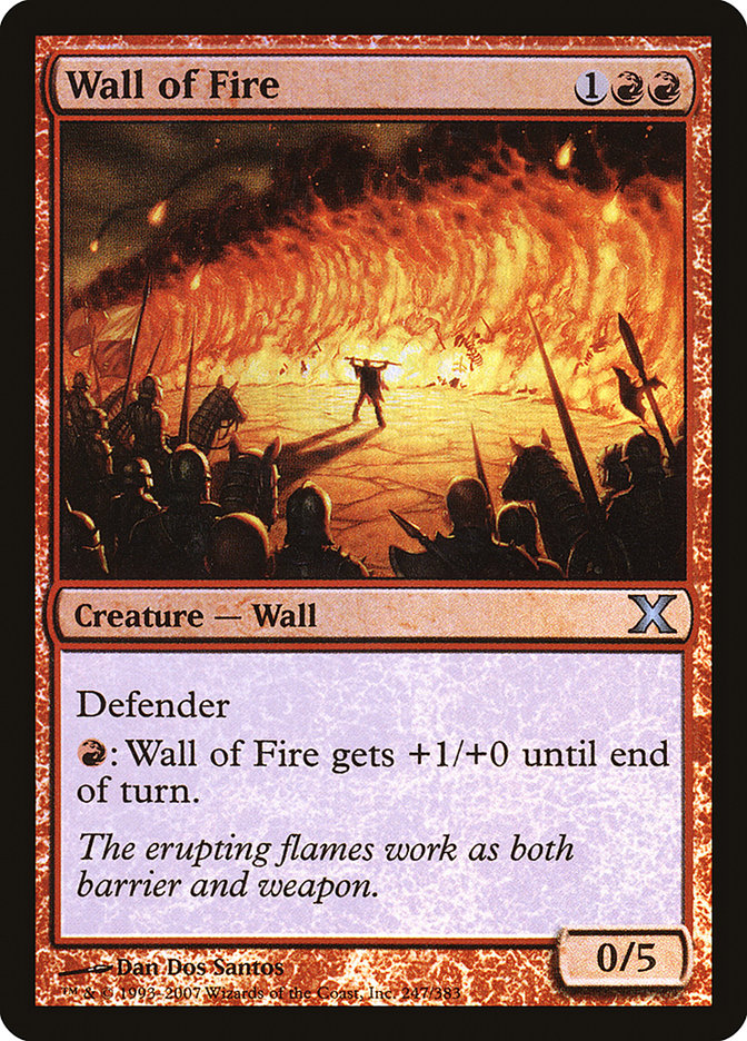 Wall of Fire (Premium Foil) [Tenth Edition] | Game Haven TX