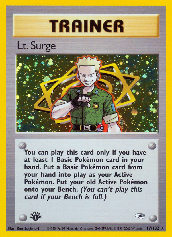 Lt. Surge (17/132) [Gym Heroes 1st Edition] | Game Haven TX