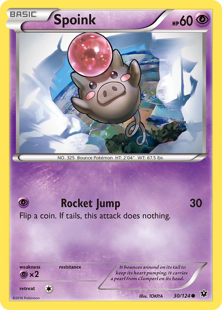 Spoink (30/124) [XY: Fates Collide] | Game Haven TX
