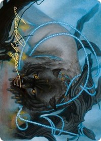 Bind the Monster Art Card (Gold-Stamped Signature) [Kaldheim: Art Series] | Game Haven TX