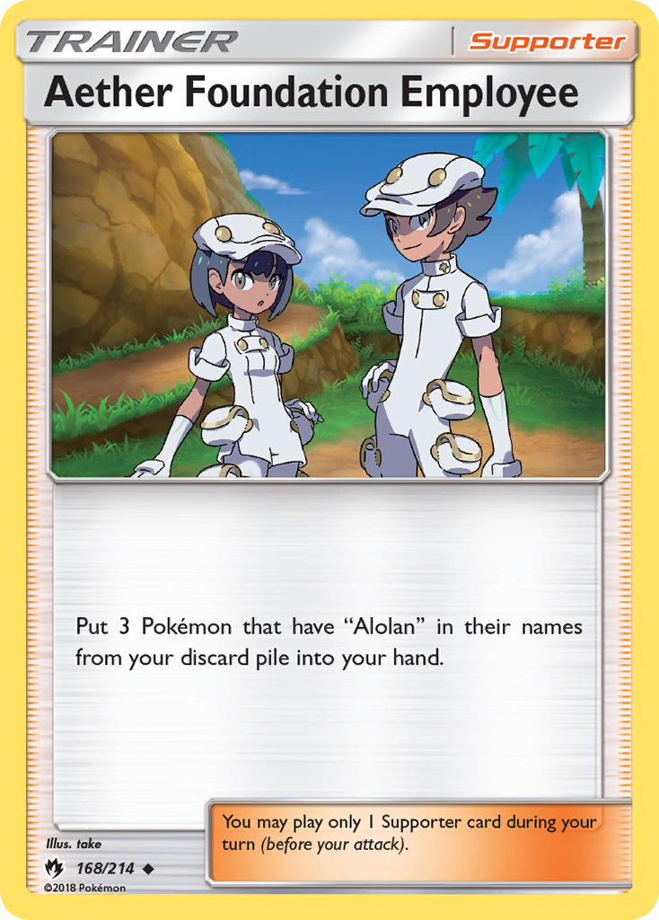 Aether Foundation Employee (168/214) [Sun & Moon: Lost Thunder] | Game Haven TX