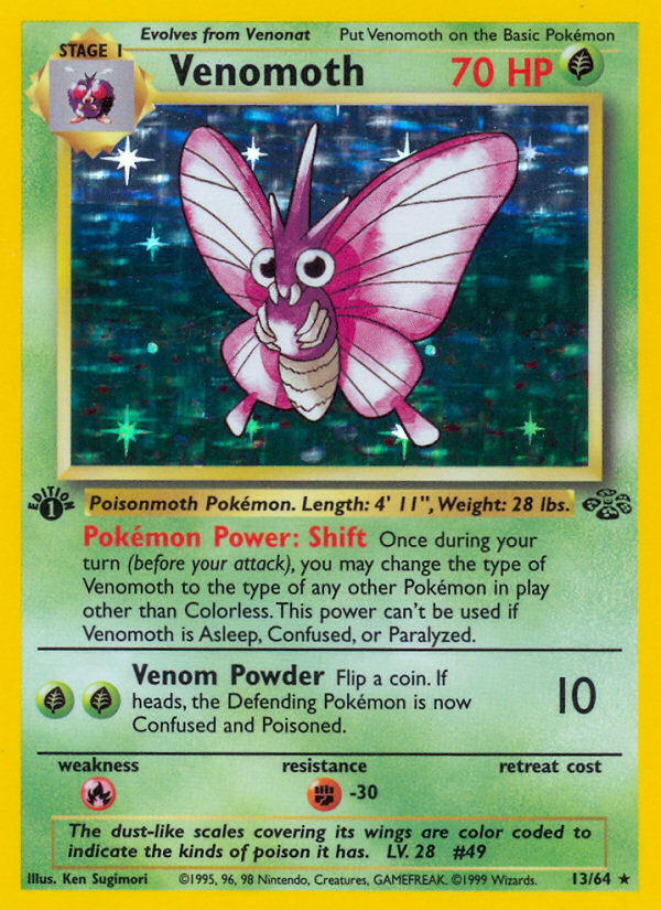 Venomoth (13/64) [Jungle 1st Edition] | Game Haven TX
