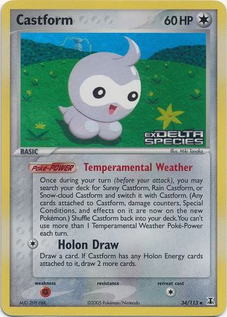 Castform (34/113) (Stamped) [EX: Delta Species] | Game Haven TX