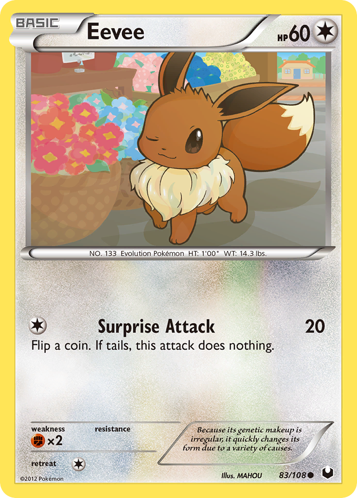 Eevee (83/108) [Black & White: Dark Explorers] | Game Haven TX