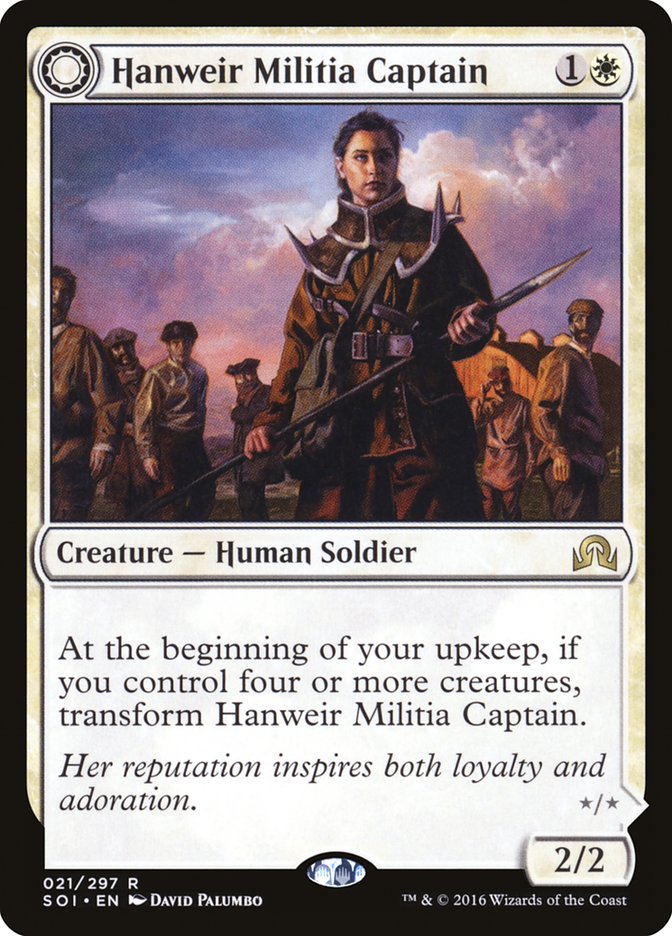 Hanweir Militia Captain // Westvale Cult Leader [Shadows over Innistrad] | Game Haven TX