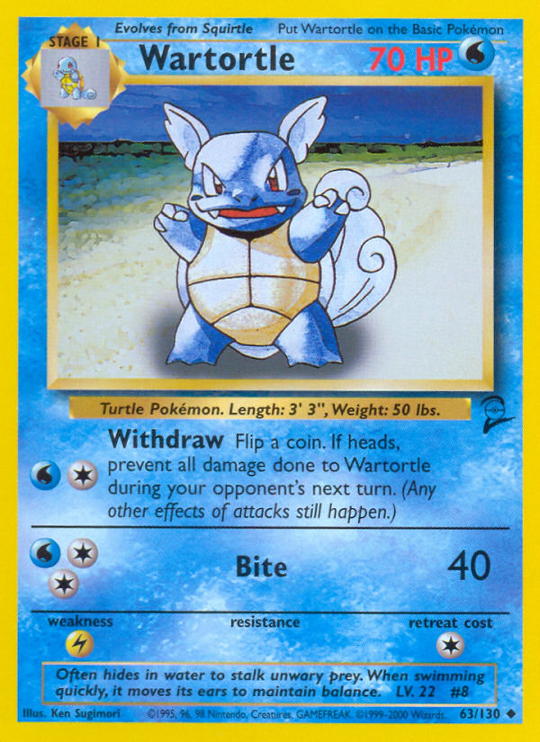 Wartortle (63/130) [Base Set 2] | Game Haven TX