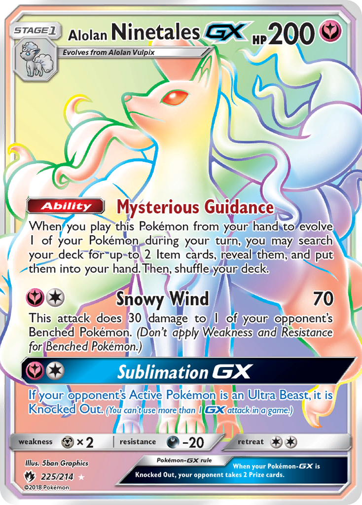 Alolan Ninetales GX (225/214) [Sun & Moon: Lost Thunder] | Game Haven TX