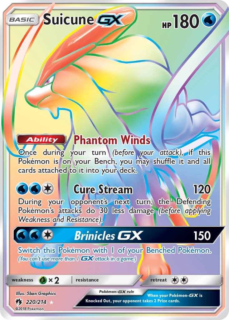 Suicune GX (220/214) [Sun & Moon: Lost Thunder] | Game Haven TX