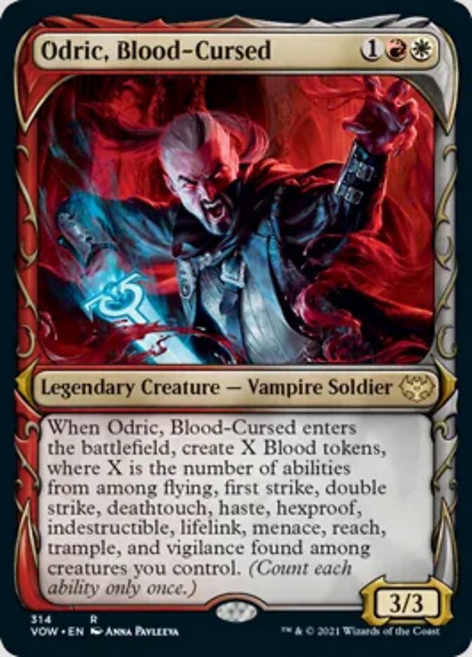 Odric, Blood-Cursed (Showcase Fang Frame) [Innistrad: Crimson Vow] | Game Haven TX