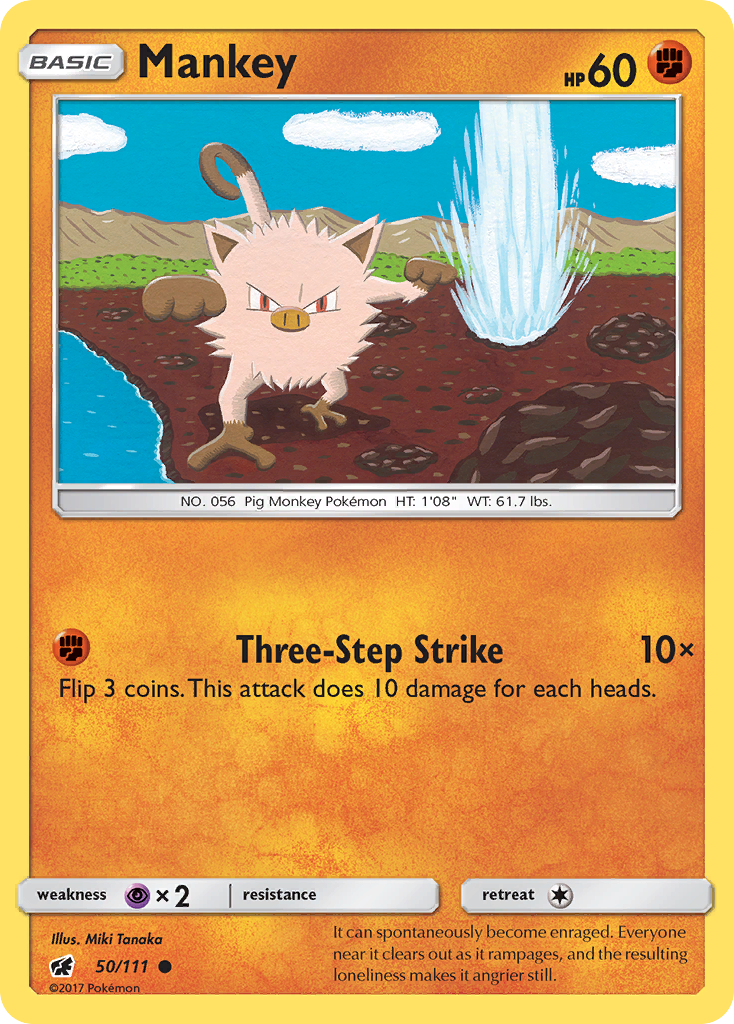 Mankey (50/111) [Sun & Moon: Crimson Invasion] | Game Haven TX
