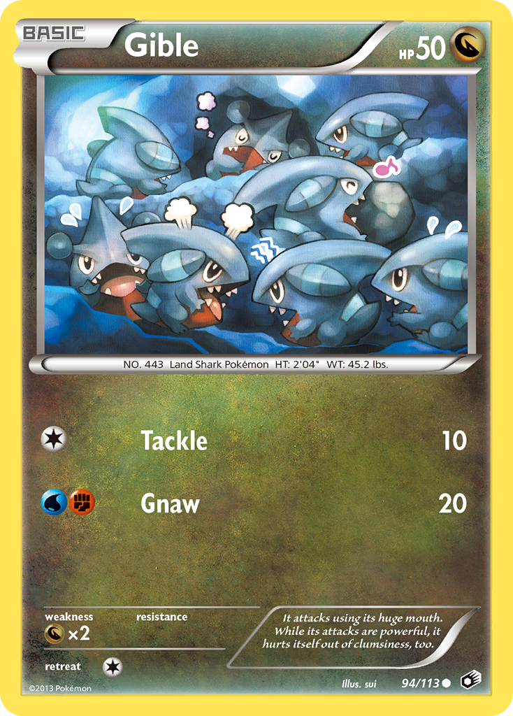 Gible (94/113) [Black & White: Legendary Treasures] | Game Haven TX