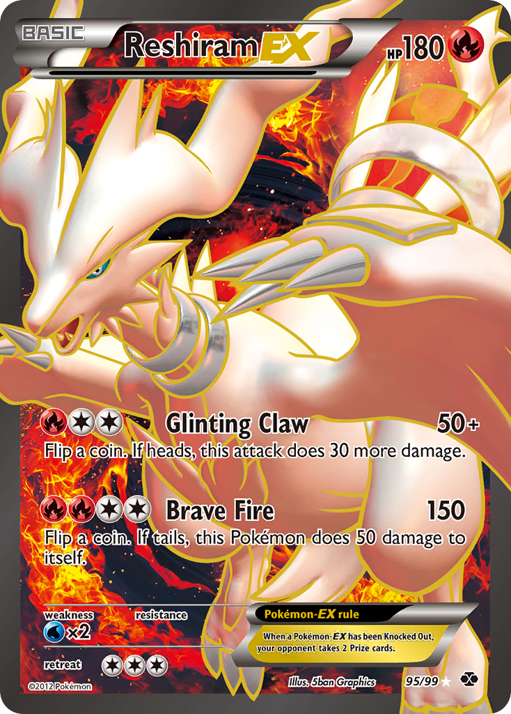 Reshiram EX (95/99) [Black & White: Next Destinies] | Game Haven TX