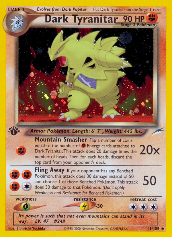 Dark Tyranitar (11/105) [Neo Destiny 1st Edition] | Game Haven TX