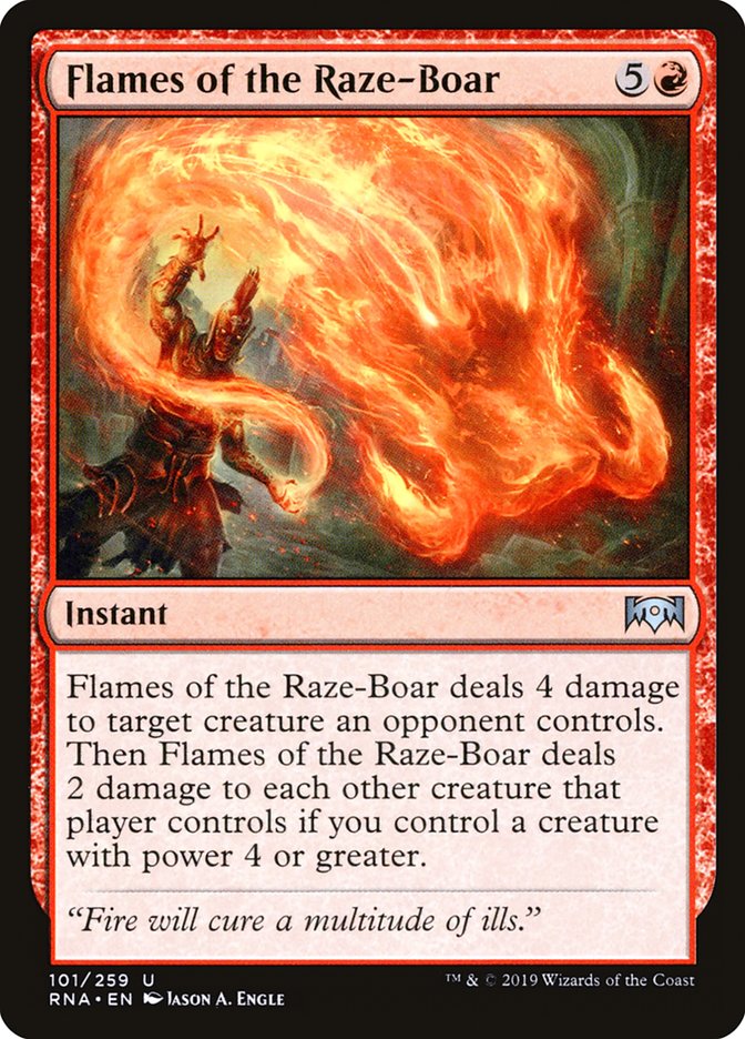 Flames of the Raze-Boar [Ravnica Allegiance] | Game Haven TX