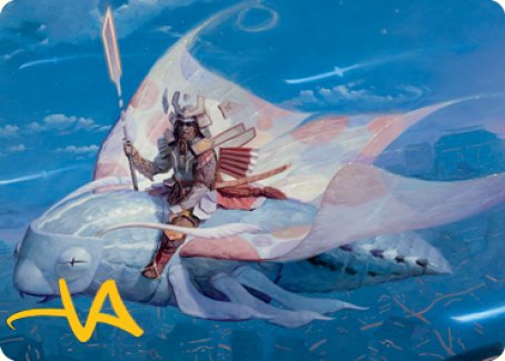Sky-Blessed Samurai Art Card (Gold-Stamped Signature) [Kamigawa: Neon Dynasty Art Series] | Game Haven TX