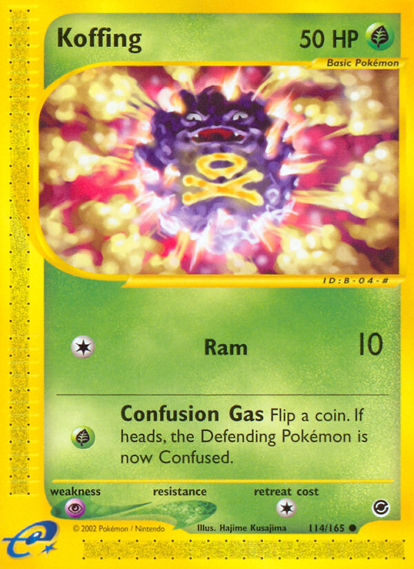 Koffing (114/165) [Expedition: Base Set] | Game Haven TX