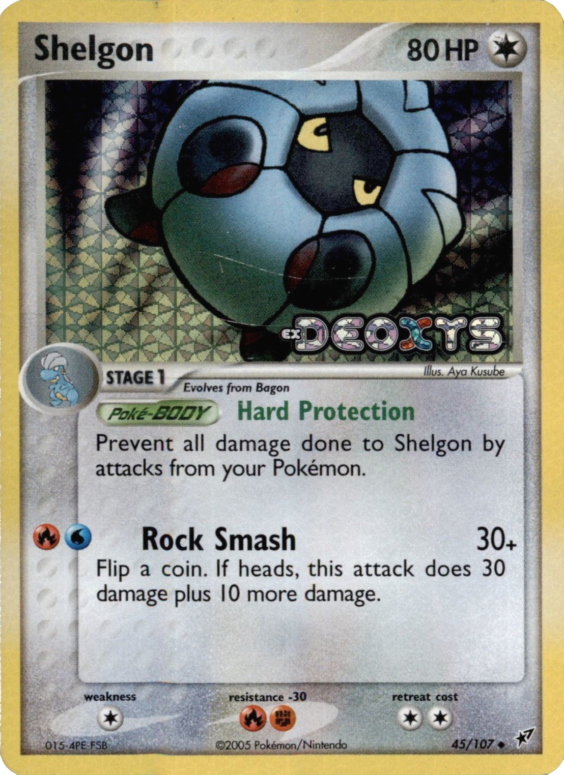 Shelgon (45/107) (Stamped) [EX: Deoxys] | Game Haven TX