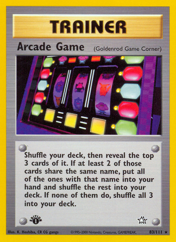 Arcade Game (83/111) [Neo Genesis 1st Edition] | Game Haven TX