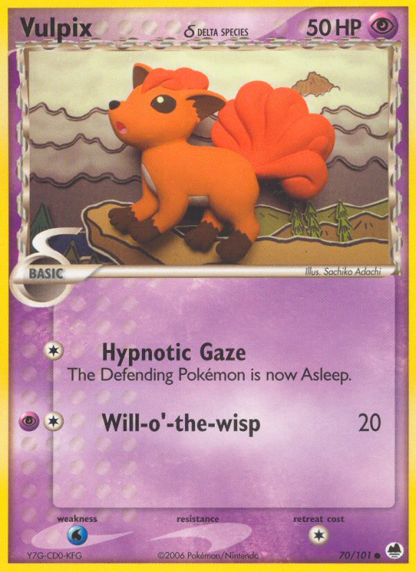Vulpix (70/101) (Delta Species) [EX: Dragon Frontiers] | Game Haven TX