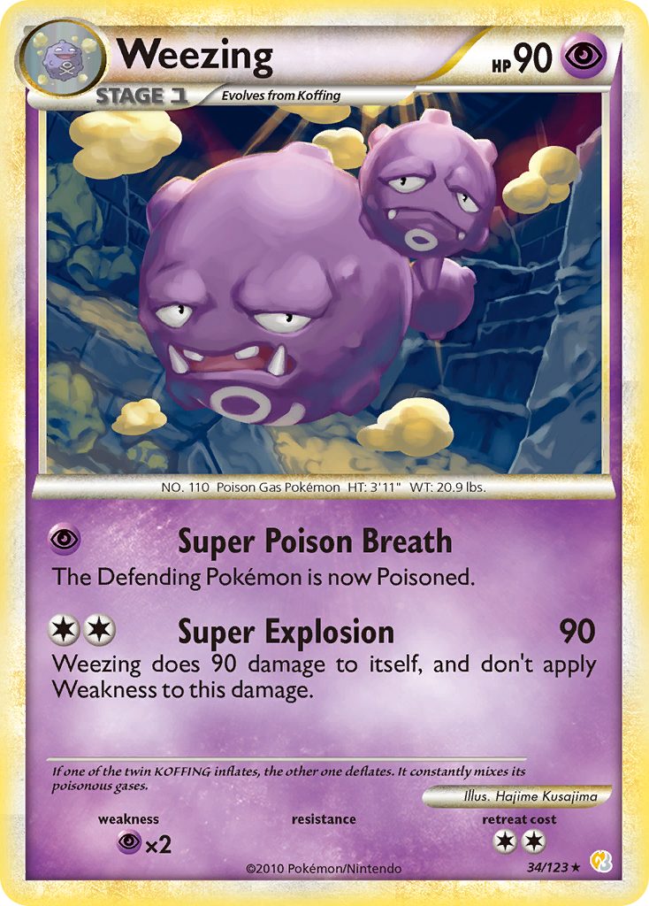 Weezing (34/123) [HeartGold & SoulSilver: Base Set] | Game Haven TX