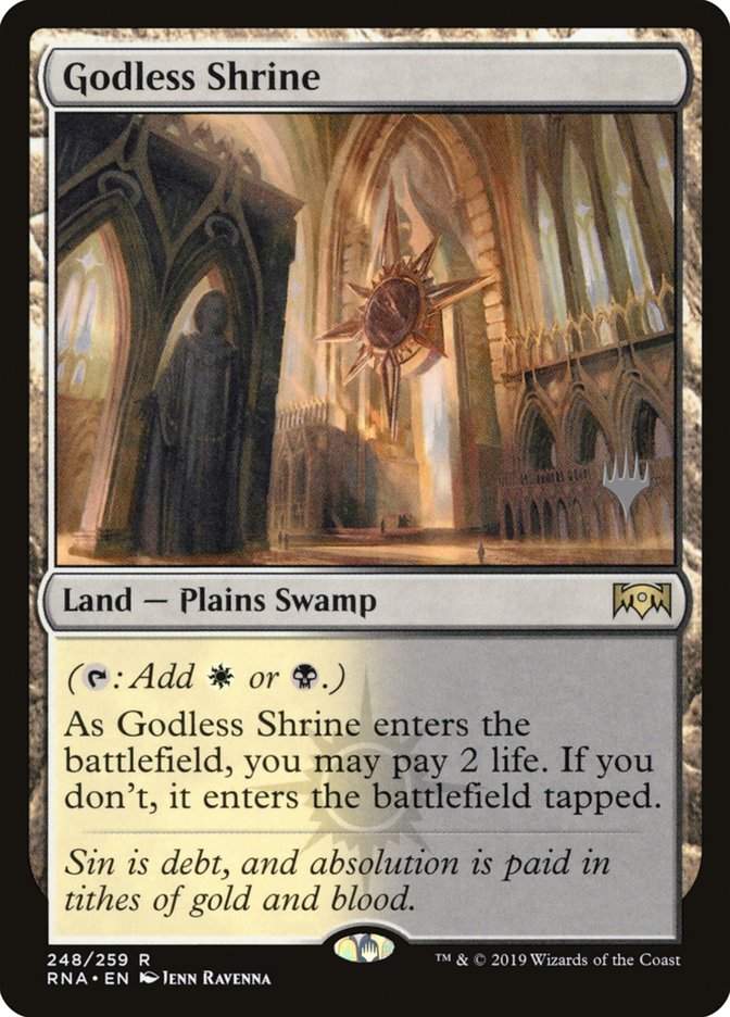 Godless Shrine [Ravnica Allegiance Promos] | Game Haven TX
