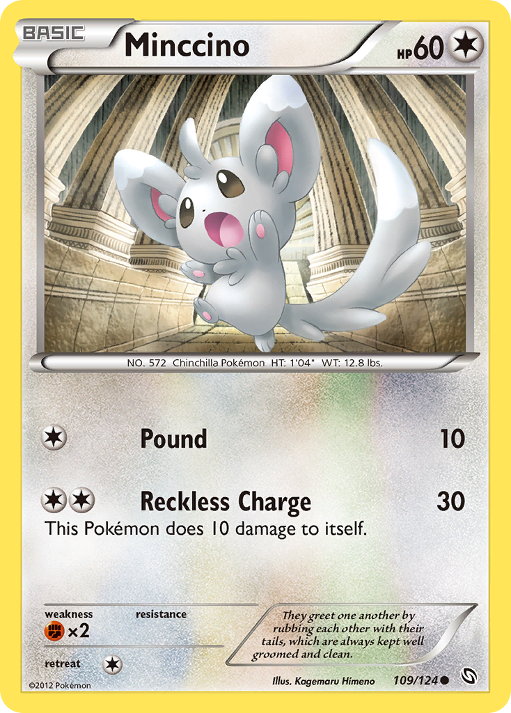 Minccino (109/124) [Black & White: Dragons Exalted] | Game Haven TX