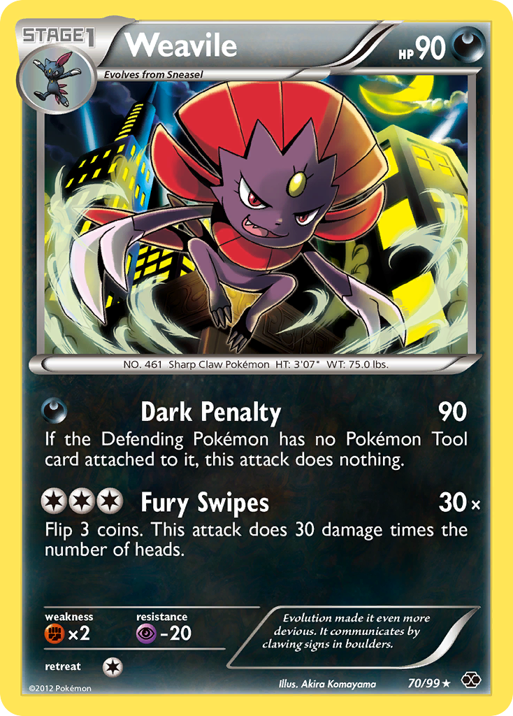 Weavile (70/99) [Black & White: Next Destinies] | Game Haven TX