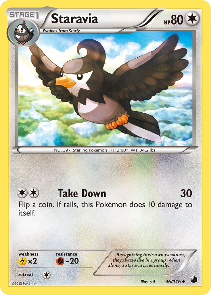 Staravia (96/116) [Black & White: Plasma Freeze] | Game Haven TX