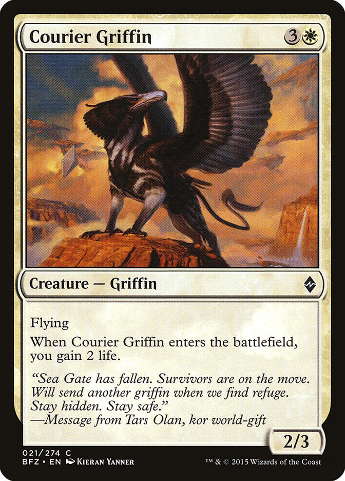 Courier Griffin [Battle for Zendikar] | Game Haven TX